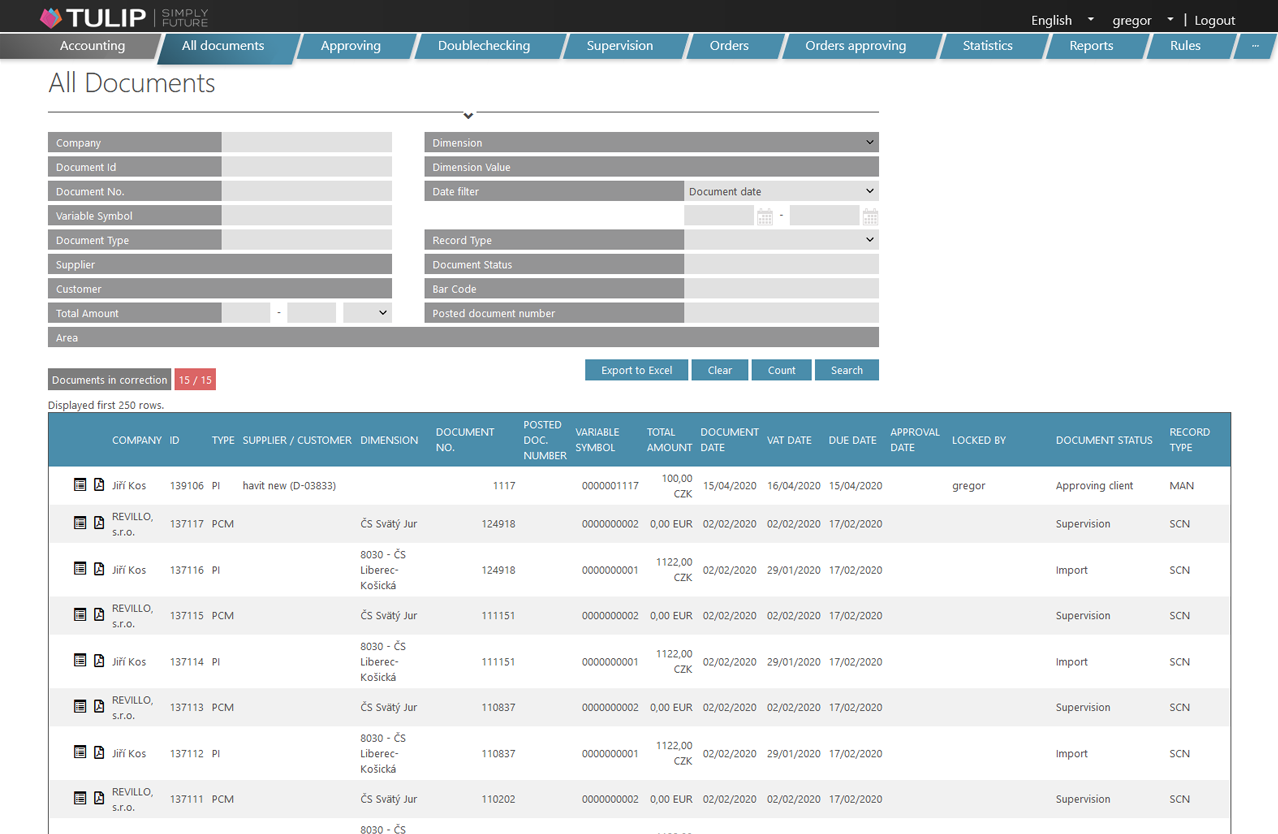 Invoice processing from scan to ledger